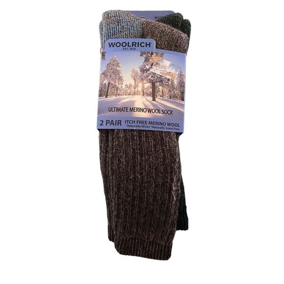 NWT woolrich unisex ultimate Merino wool crew socks. Size large. - Picture 1 of 5